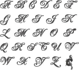 Technique Tuesday - Alphabet Stamp Set - French Quarter Capital Letters Large  (sold individually)